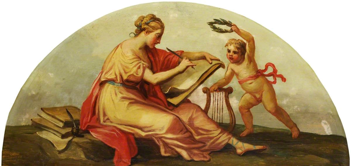 Putto con personificazione del disegno - National Trust for Places of Historic Interest or Natural Beauty